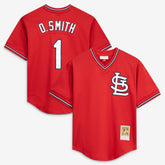 Ozzie Smith St. Louis Cardinals Mitchell & Ness Authentic Batting Practice Jersey - MLB Jerseys