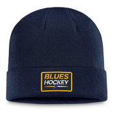St. Louis Blues Fanatics Authentic Pro Cuffed Knit Hat – Navy - NHL Hats
