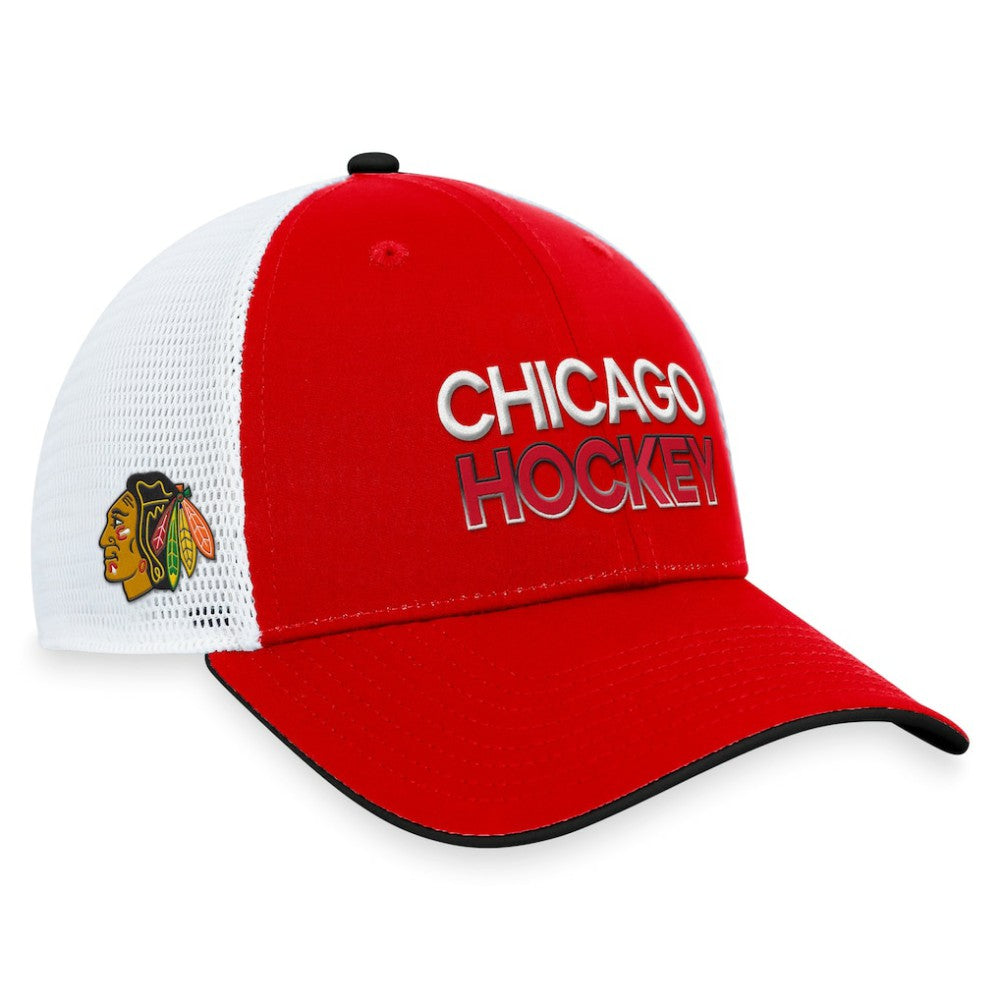 Chicago Blackhawks Fanatics Authentic Pro Rink Trucker Adjustable Hat - NHL Hats