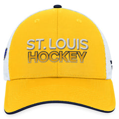 St. Louis Blues Fanatics Authentic Pro Rink Trucker Adjustable Hat - NHL Hats