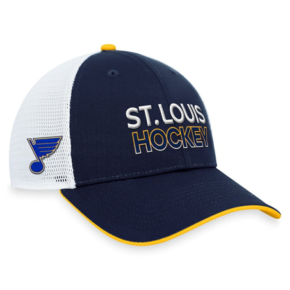 St. Louis Blues Fanatics Authentic Pro Rink Trucker Adjustable Hat - NHL Hats