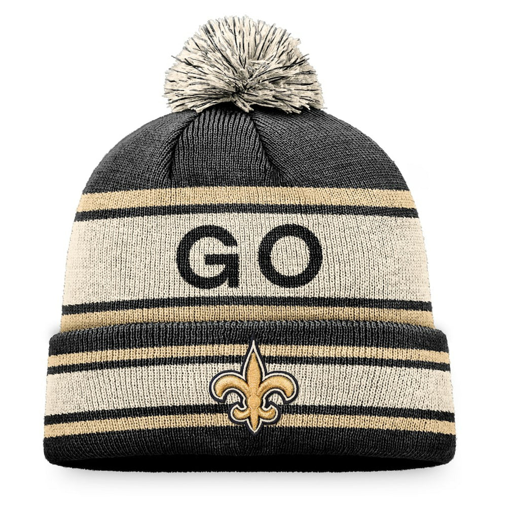 New Orleans Saints Heritage Cuffed Knit Hat with Pom | NFL New