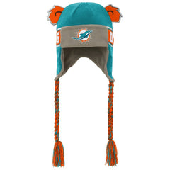 Miami Dolphins Youth Wordmark Ears Trooper Knit Hat | NFL New