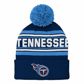 Tennessee Titans Youth Jacquard Cuffed Knit Hat with Pom | NFL Near me