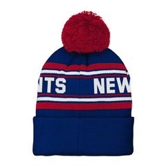 New York Giants Preschool Jacquard Cuffed Knit Hat with Pom | NFL US