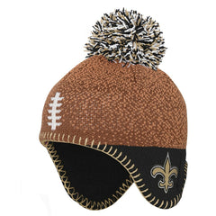 New Orleans Saints Preschool Football Head Knit Hat with Pom | NFL US
