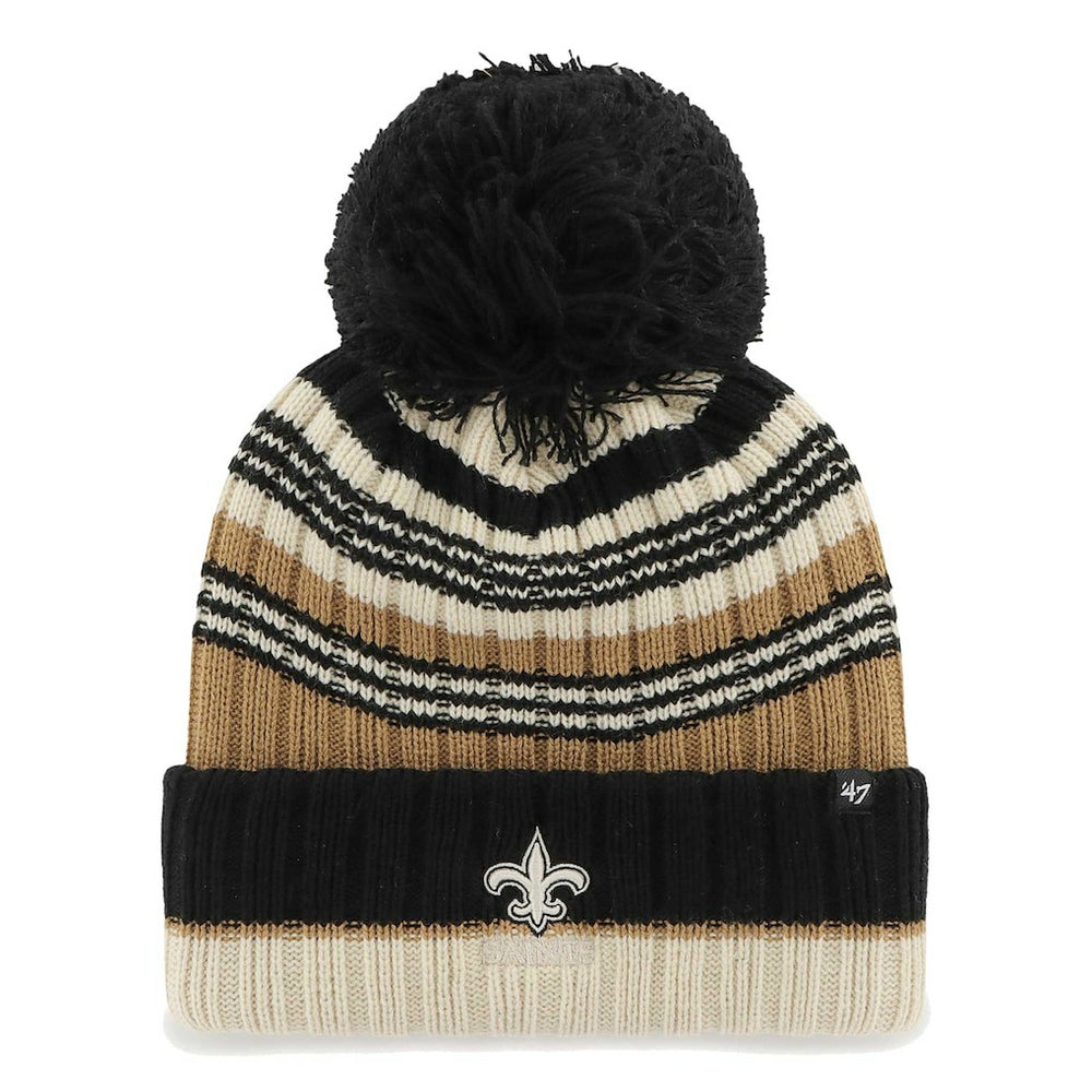 New Orleans Saints '47 Women's Barista Cuffed Knit Hat with Pom | NFL Outlet