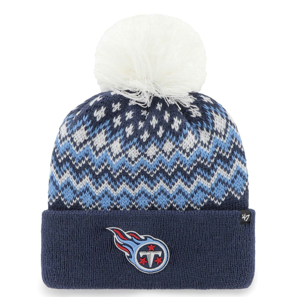 Tennessee Titans '47 Women's Elsa Cuffed Knit Hat with Pom | NFL On sale