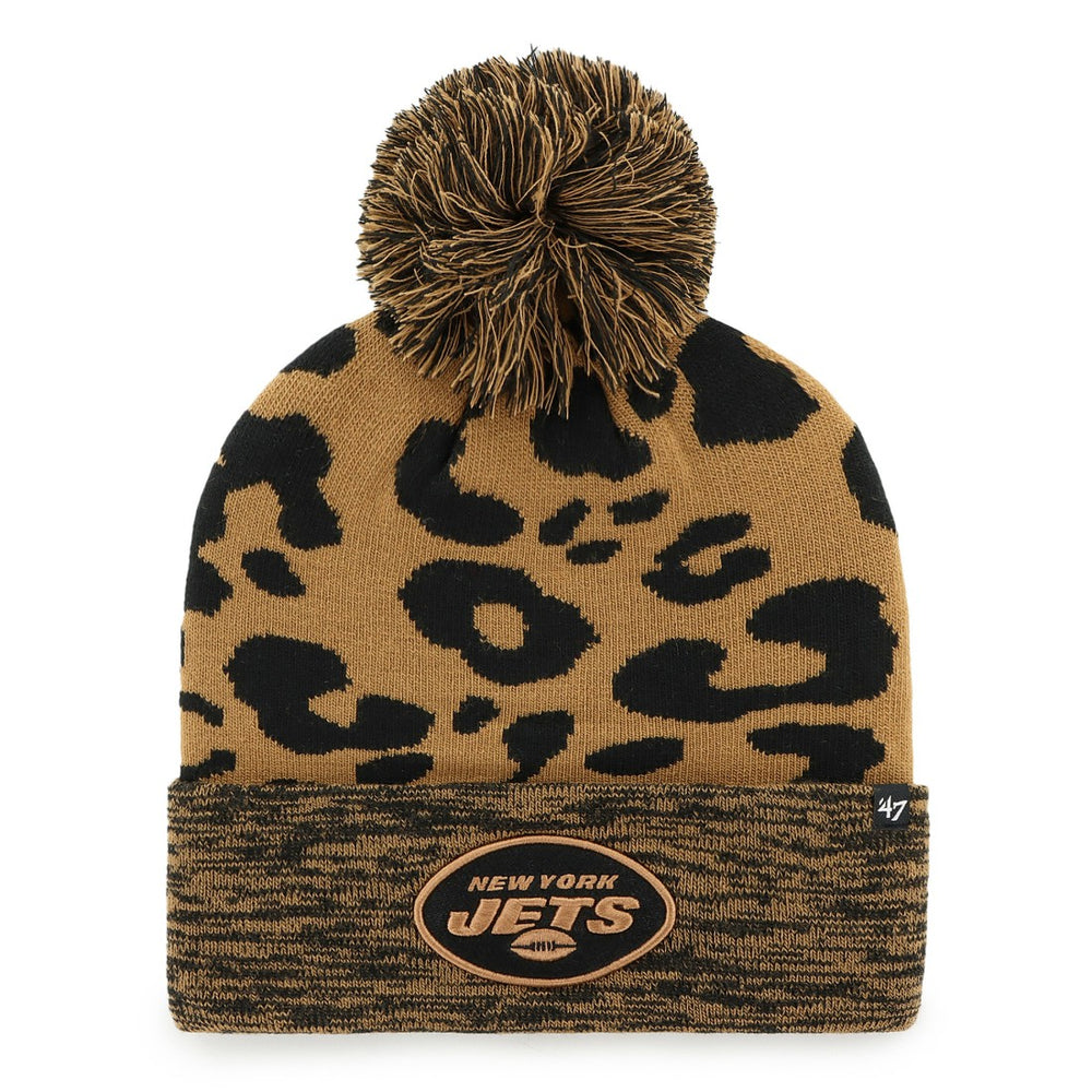 New York Jets '47 Women's Rosette Cuffed Knit Hat with Pom | NFL Outlet