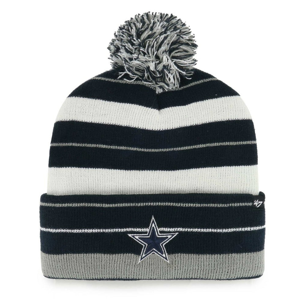 Dallas Cowboys '47 Powerline Cuffed Knit Hat with Pom | NFL Discount
