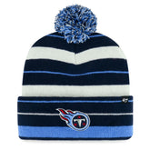 Tennessee Titans '47 Powerline Cuffed Knit Hat with Pom | NFL Discount