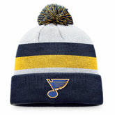 St. Louis Blues Fanatics Fundamental Cuffed Knit Hat with Pom - NHL Hats