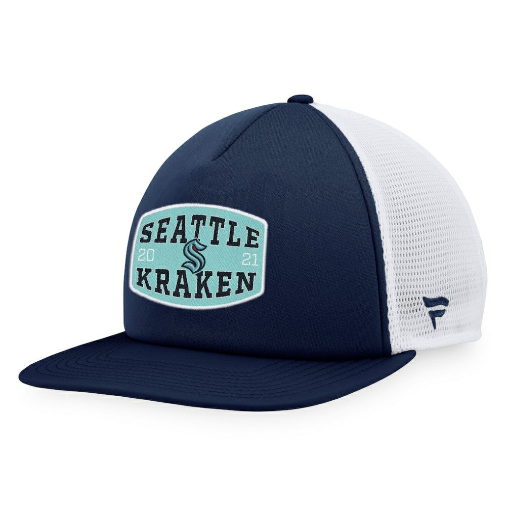 Seattle Kraken Fanatics Foam Front Patch Trucker Snapback Hat - NHL Hats