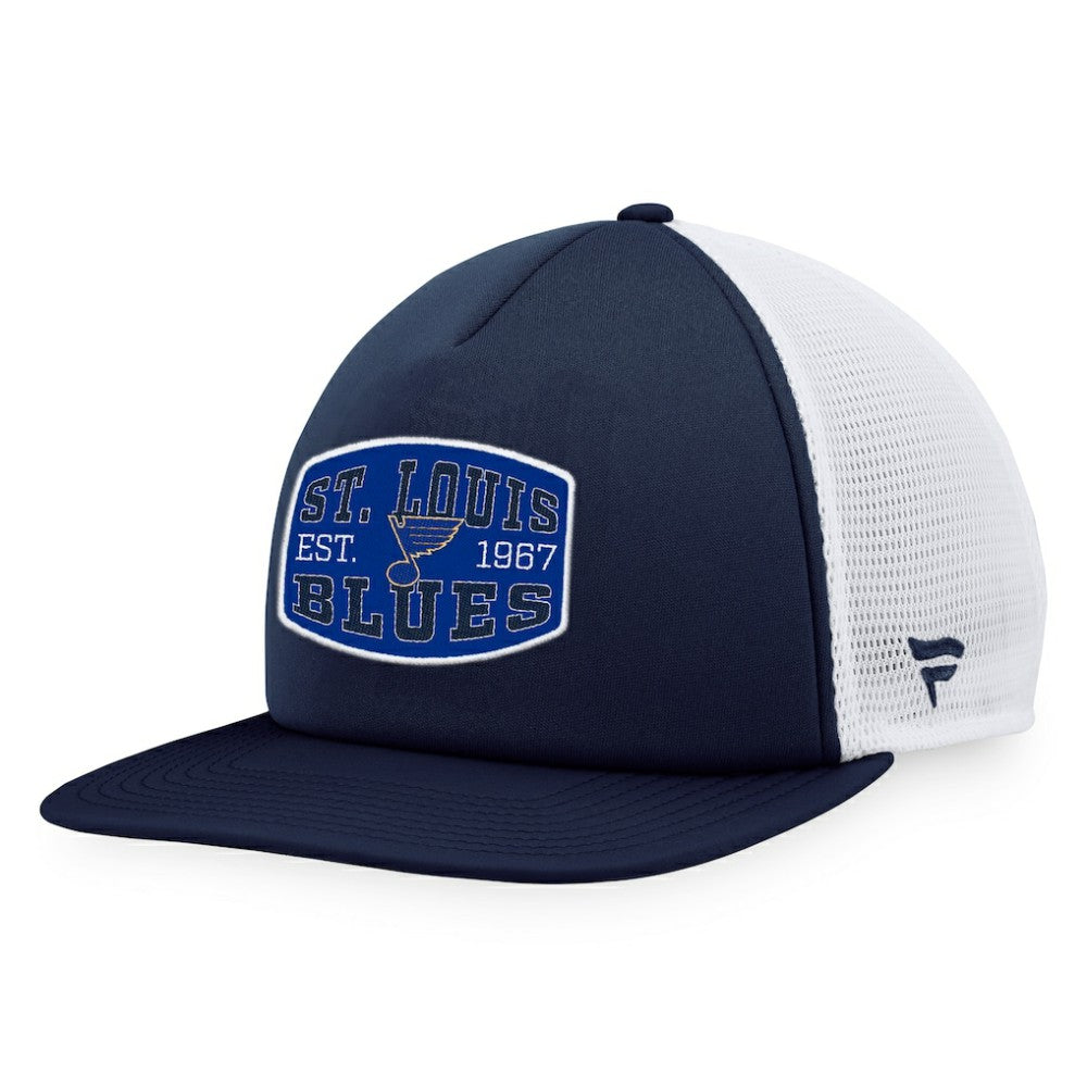 St. Louis Blues Fanatics Foam Front Patch Trucker Snapback Hat - NHL Hats
