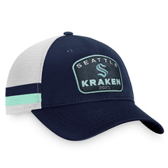 Seattle Kraken Fanatics Fundamental Striped Trucker Adjustable Hat - NHL Hats