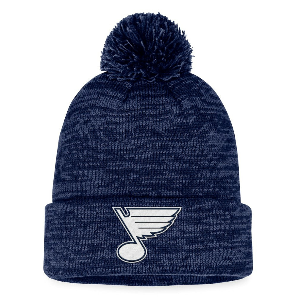 St. Louis Blues Fanatics Fundamental Cuffed Knit Hat with Pom - NHL Hats