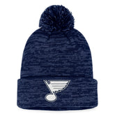 St. Louis Blues Fanatics Fundamental Cuffed Knit Hat with Pom - NHL Hats