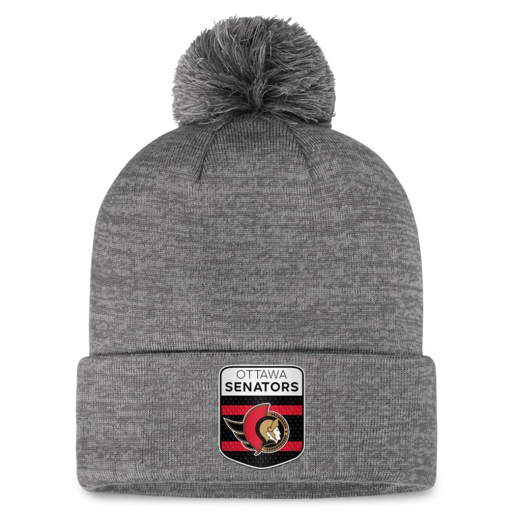 Ottawa Senators Fanatics Authentic Pro Home Ice Cuffed Knit Hat with Pom - NHL Hats