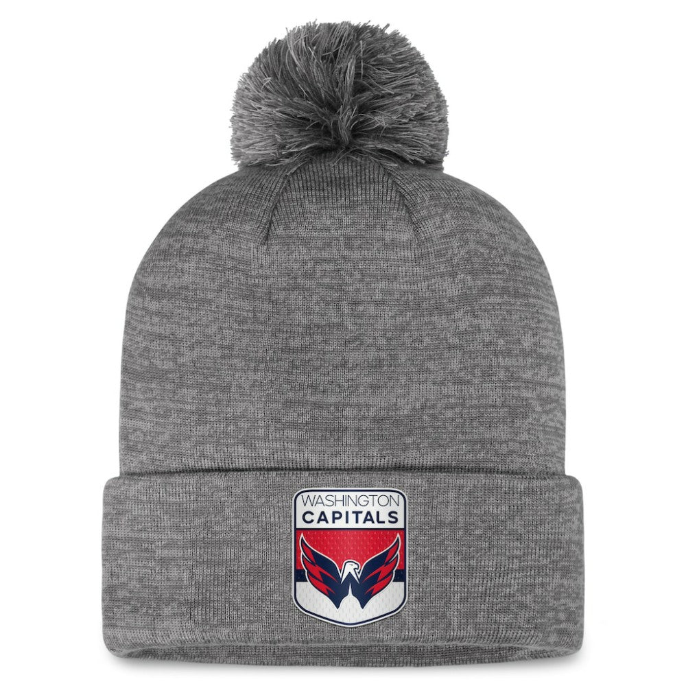 Washington Capitals Fanatics Authentic Pro Home Ice Cuffed Knit Hat with Pom - NHL Hats