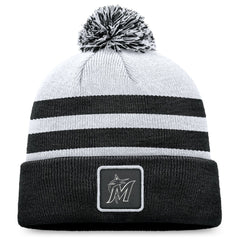 Miami Marlins Fanatics Cuffed Knit Hat with Pom - MLB Hats