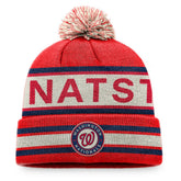 Washington Nationals Fanatics Hometown Slogan Cuffed Knit Hat with Pom - MLB Hats