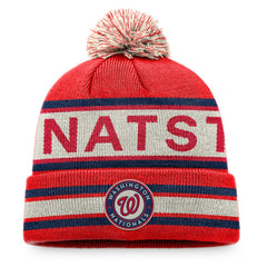 Washington Nationals Fanatics Hometown Slogan Cuffed Knit Hat with Pom - MLB Hats