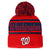 Washington Nationals Fanatics Women's Script Cuffed Knit Hat with Pom - MLB Hats