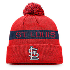 St. Louis Cardinals Fanatics League Logo Cuffed Knit Hat with Pom - MLB Hats