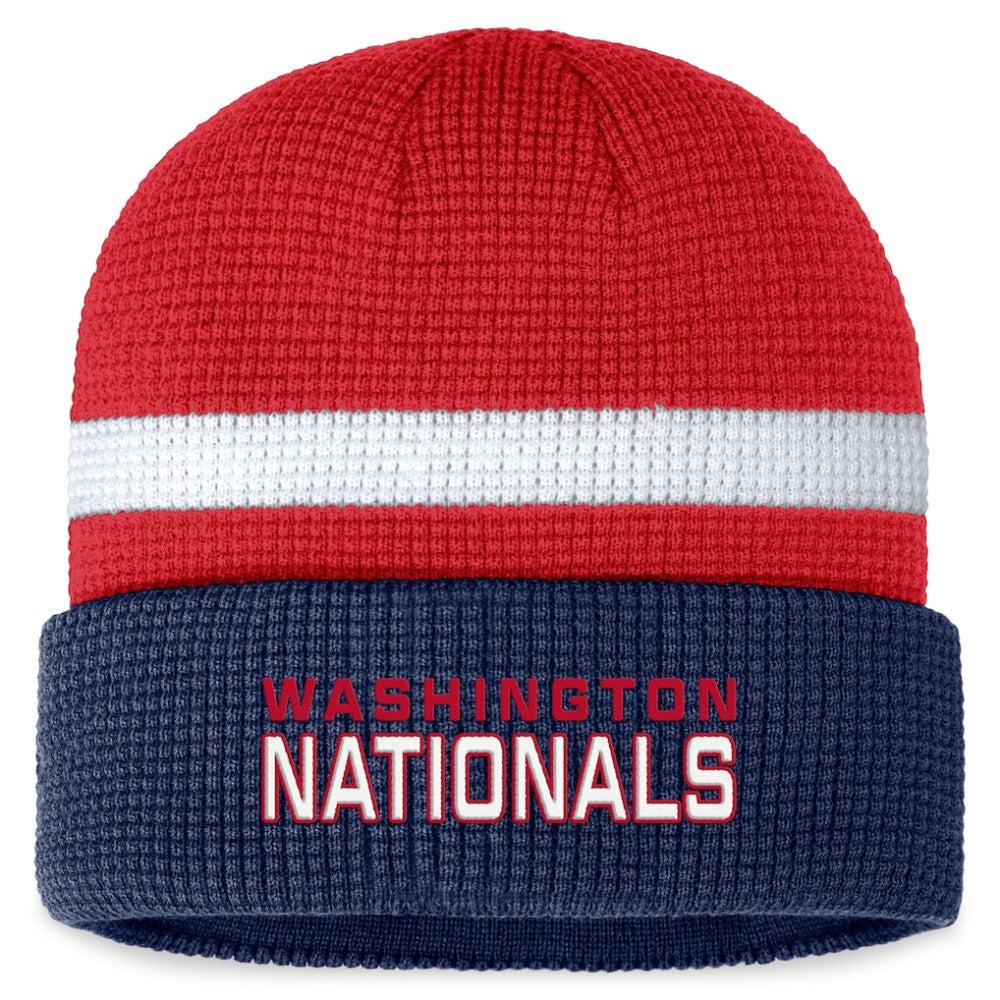 Washington Nationals Fanatics Waffle Cuffed Knit Hat - MLB Hats