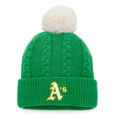 Athletics Fanatics Women's Cable Cuffed Knit Hat with Pom - MLB Hats