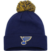 St. Louis Blues adidas COLD.RDY Cuffed Knit Hat with Pom - NHL Hats