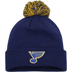 St. Louis Blues adidas COLD.RDY Cuffed Knit Hat with Pom - NHL Hats