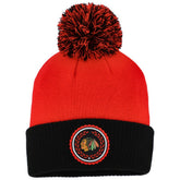 Chicago Blackhawks adidas Women's Laurel Cuffed Knit Hat with Pom - NHL Hats