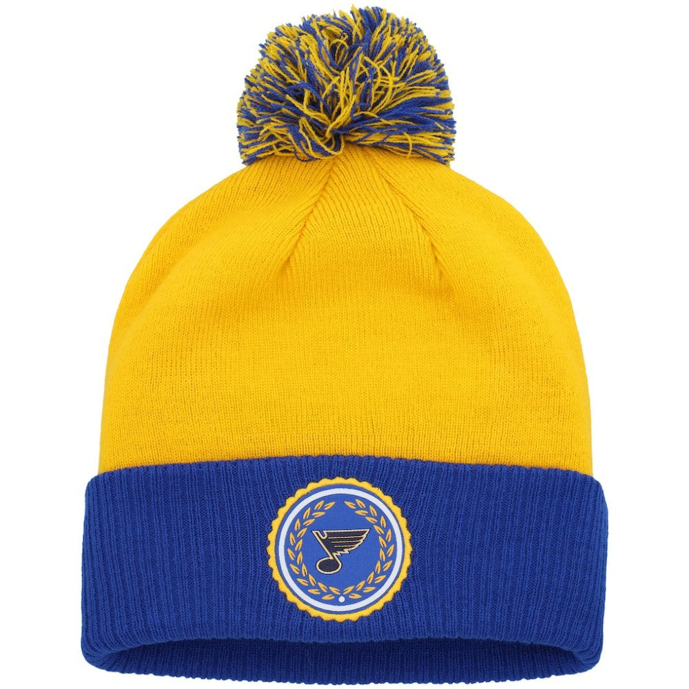 St. Louis Blues adidas Women's Laurel Cuffed Knit Hat with Pom - NHL Hats