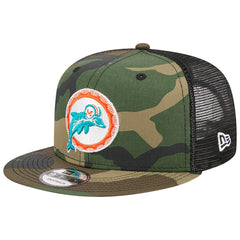 Miami Dolphins Throwback Main Trucker 9FIFTY Snapback Hat | NFL US