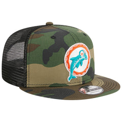 Miami Dolphins Throwback Main Trucker 9FIFTY Snapback Hat | NFL US