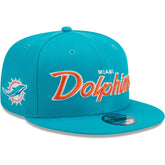 Miami Dolphins Main Script 9FIFTY Snapback Hat | NFL Discount