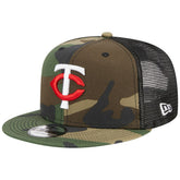 Minnesota Twins New Era Woodland Camo Trucker 9FIFTY Snapback Hat - MLB Hats