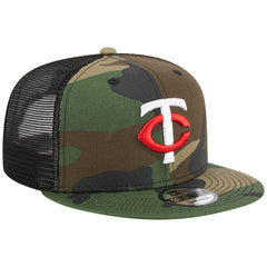 Minnesota Twins New Era Woodland Camo Trucker 9FIFTY Snapback Hat - MLB Hats
