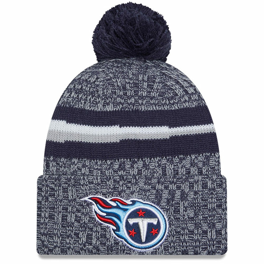Tennessee Titans Youth 2023 Sideline Cuffed Knit Hat With Pom | NFL On sale