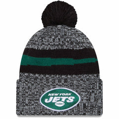 New York Jets 2023 Sideline Cuffed Knit Hat With Pom | NFL Sale