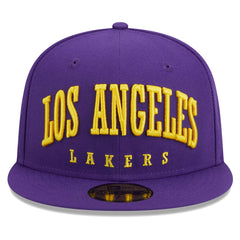 Purple Los Angeles Lakers Big Arch Text 59FIFTY Fitted Hat | NBA