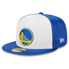 White Golden State Warriors Throwback Satin 59FIFTY Fitted Hat sale | NBA