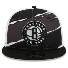 Black/White Brooklyn Nets Tear Trucker 9FIFTY Adjustable Hat | NBA