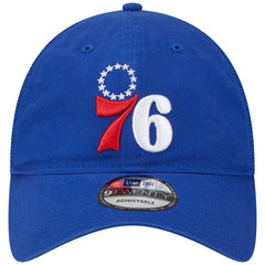 Royal Philadelphia 76ers Distinct Side Patch Trucker 9TWENTY Adjustable Hat | NBA