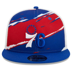 Royal/White Philadelphia 76ers Tear Trucker 9FIFTY Adjustable Hat | NBA