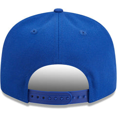 Royal Golden State Warriors Golden Tall Text 9FIFTY Snapback Hat sale | NBA