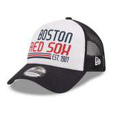 Boston Red Sox New Era Stacked A-Frame Trucker 9FORTY Adjustable Hat - MLB Hats