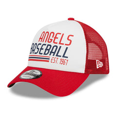 Los Angeles Angels New Era Stacked A-Frame Trucker 9FORTY Adjustable Hat - MLB Hats