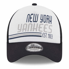 New York Yankees New Era Stacked A-Frame Trucker 9FORTY Adjustable Hat - MLB Hats